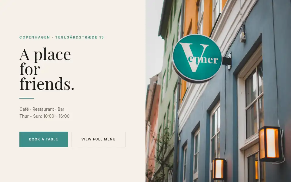 Screenshot of vennercph.dk