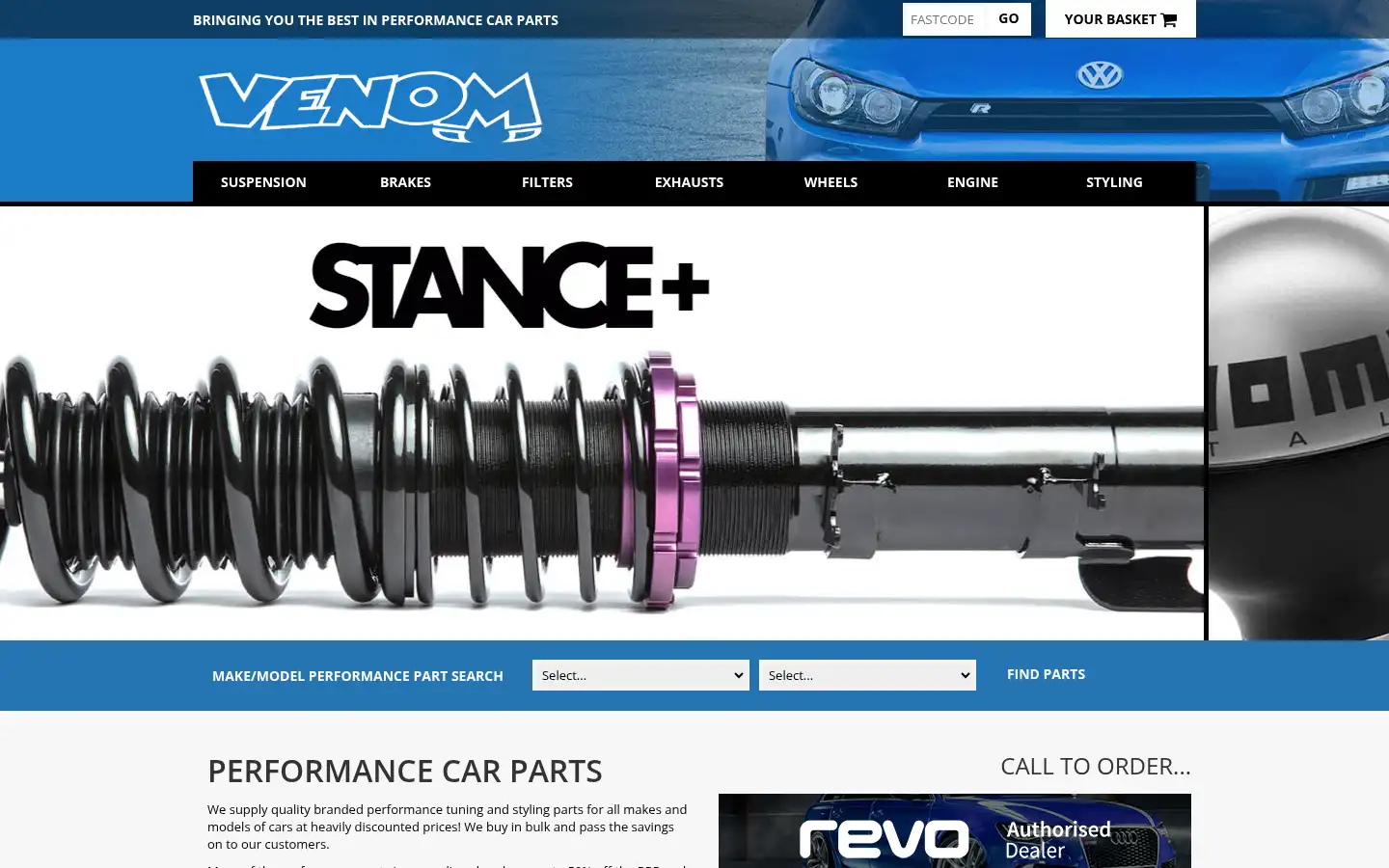 Screenshot of venommotorsport.com