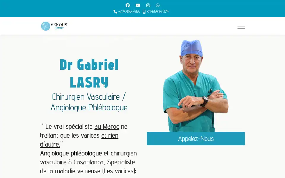 Screenshot of venous-center.com