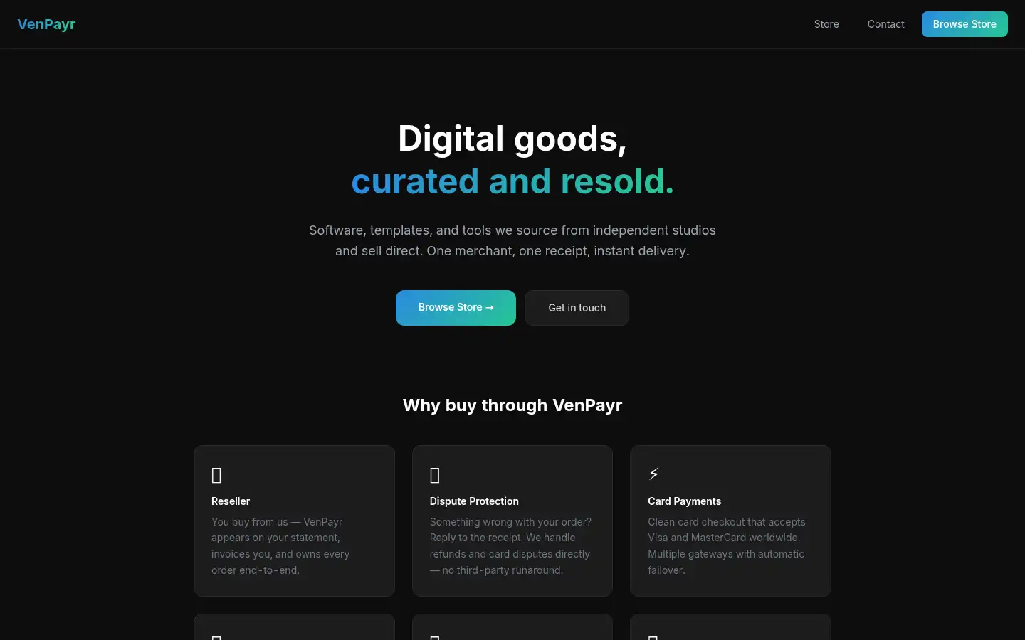 Screenshot of venpayr.com