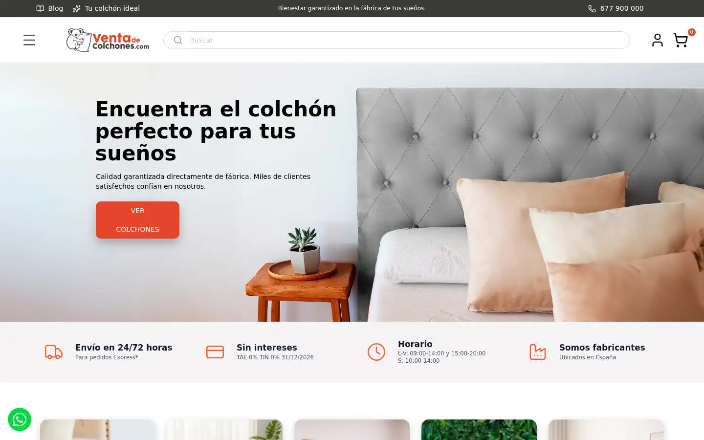 Screenshot of ventadecolchones.com