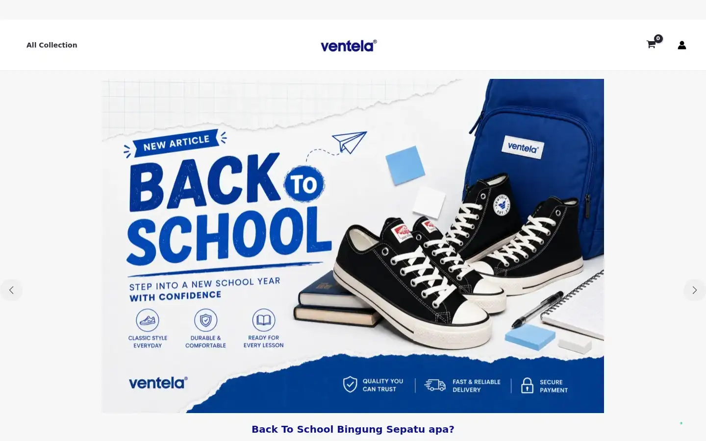 Screenshot of ventelashoes.com
