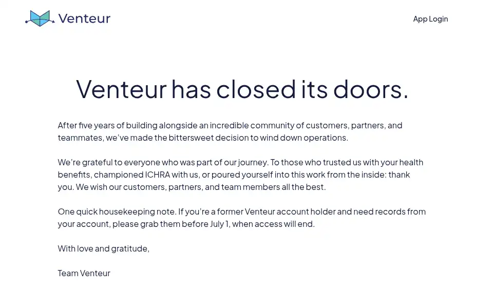 Screenshot of venteur.com