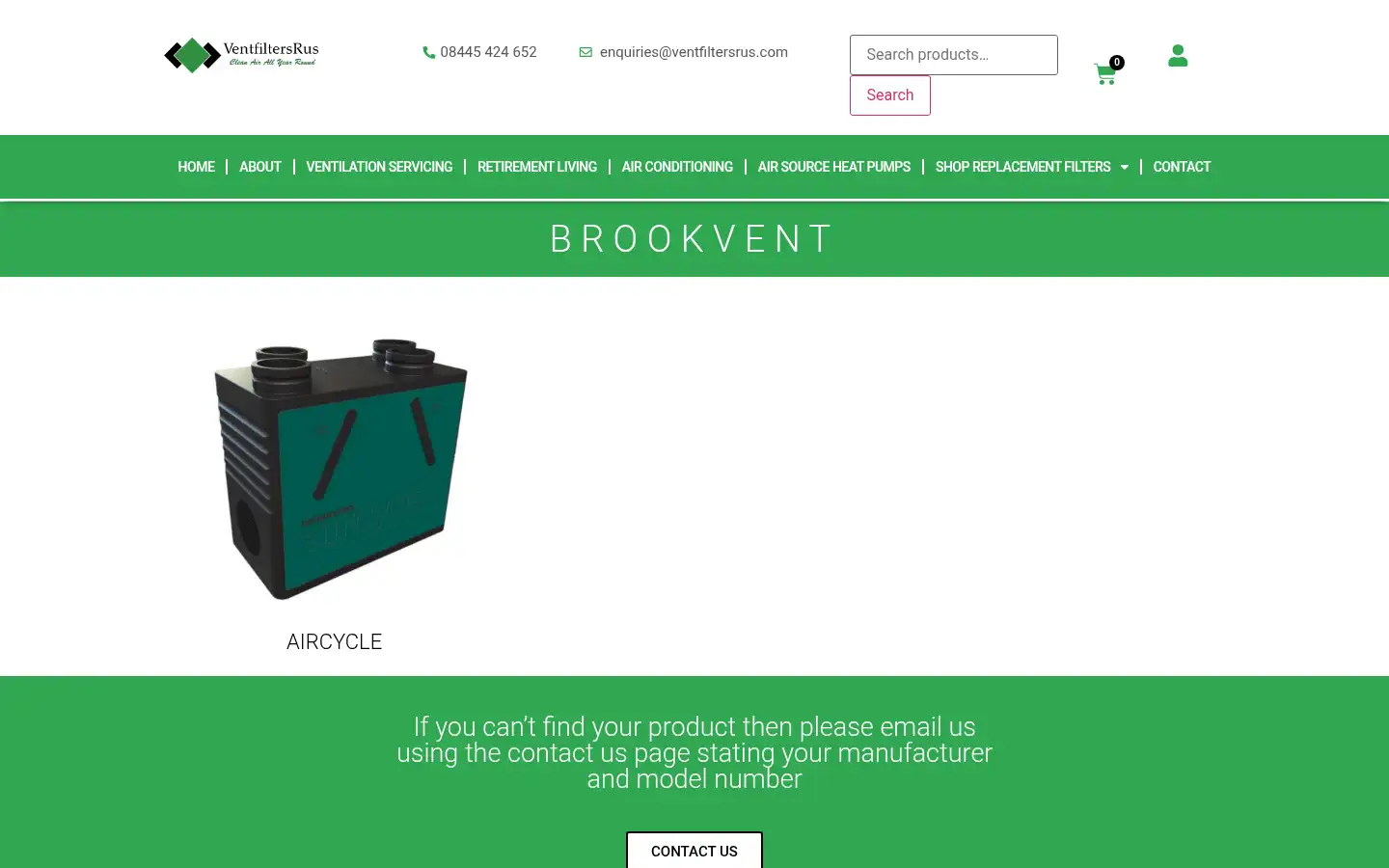 Screenshot of ventfiltersrus.com