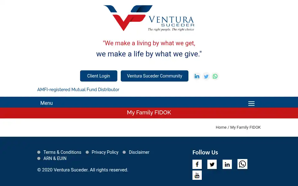Screenshot of venturasuceder.com