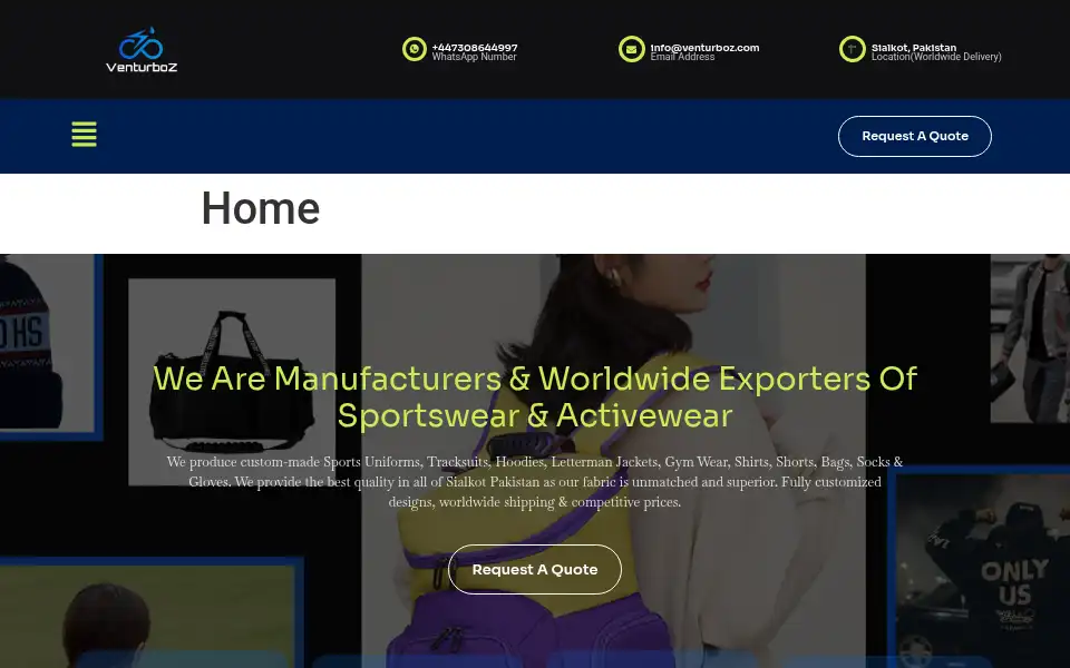 Screenshot of venturboz.com