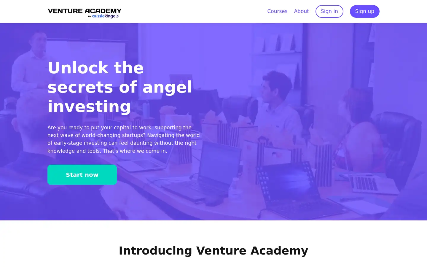 Screenshot of venture.academy
