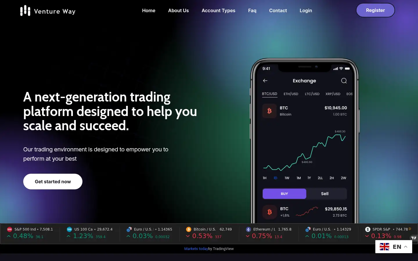 Screenshot of venture-way.com