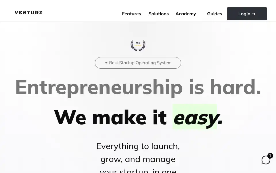 Screenshot of venturz.co