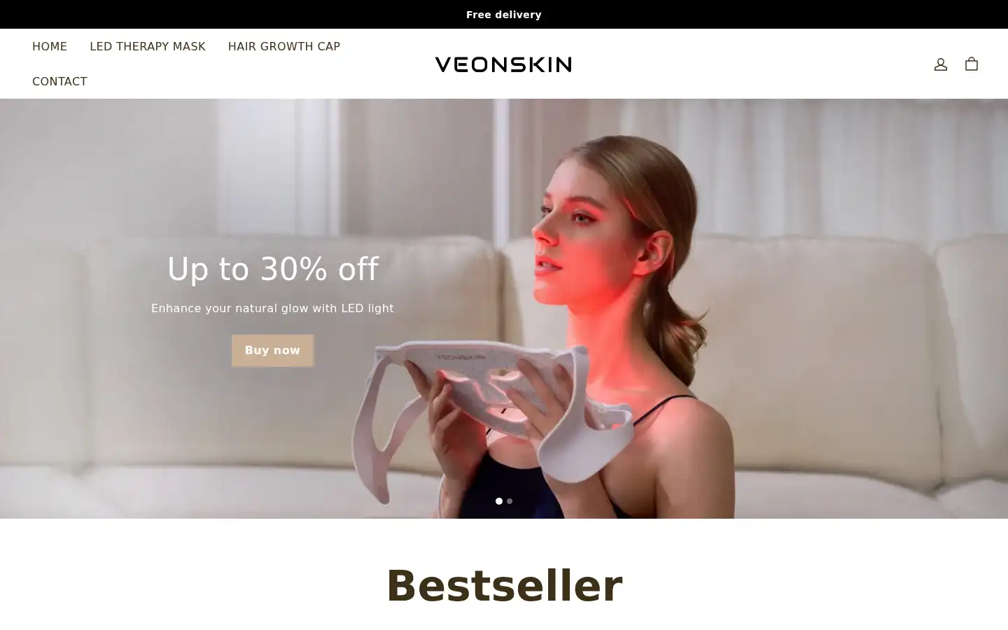 Screenshot of veonskin.com
