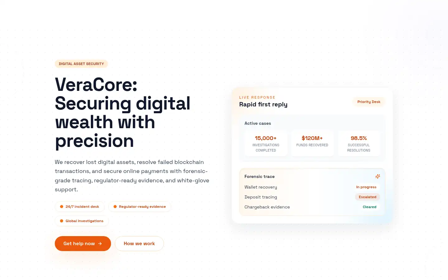 Screenshot of veracore.co.uk
