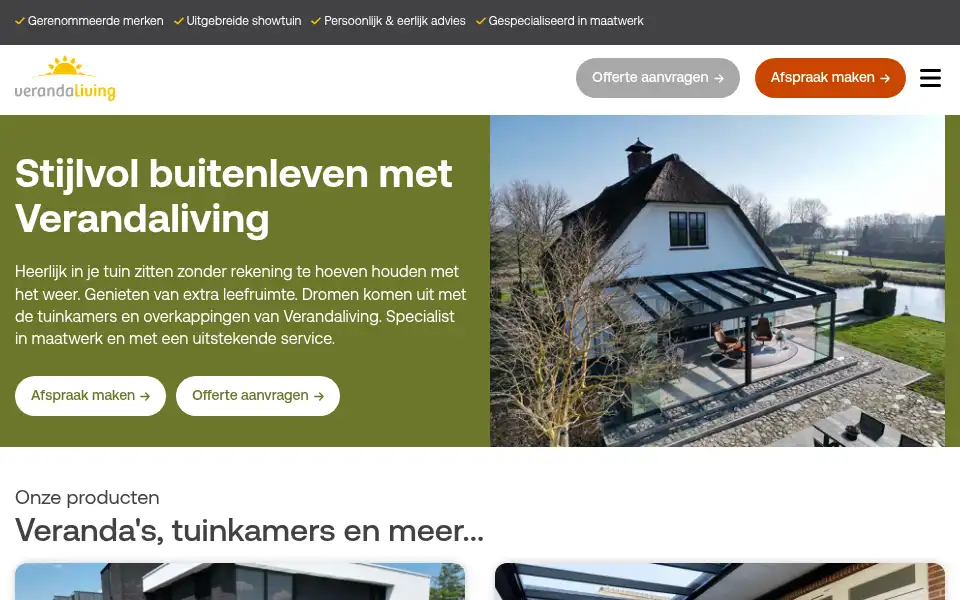 Screenshot of verandaliving.nl