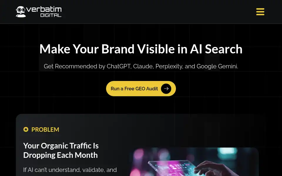 Screenshot of verbatimdigital.com