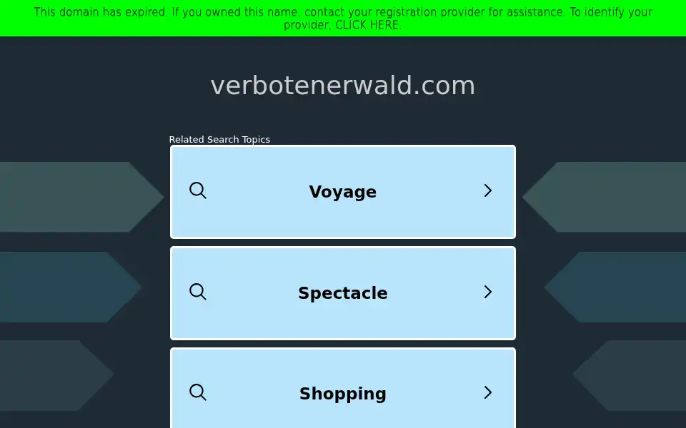 Screenshot of verbotenerwald.com