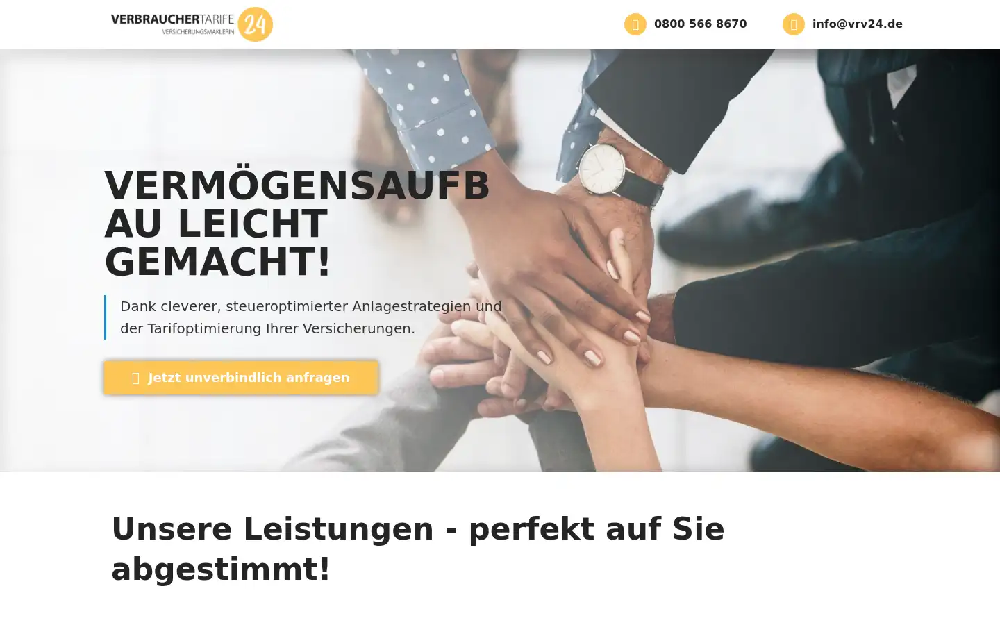 Screenshot of verbrauchertarife24.com