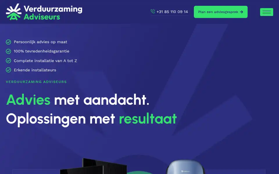 Screenshot of verduurzamingadviseurs.nl