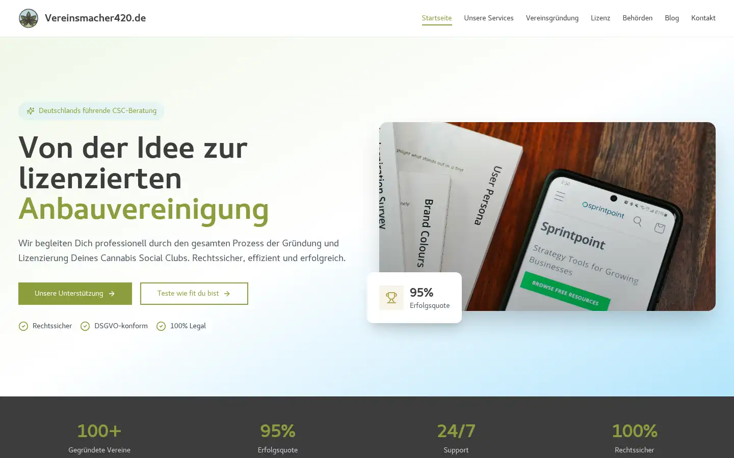 Screenshot of vereinsmacher420.de