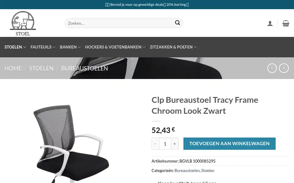 Screenshot of verfijndstoelen.com