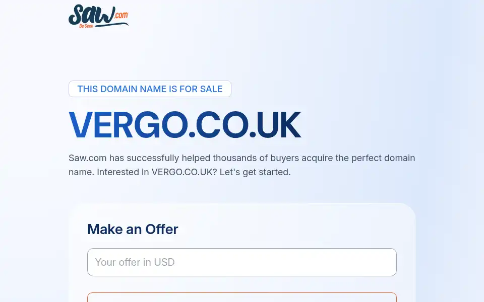 Screenshot of vergo.co.uk