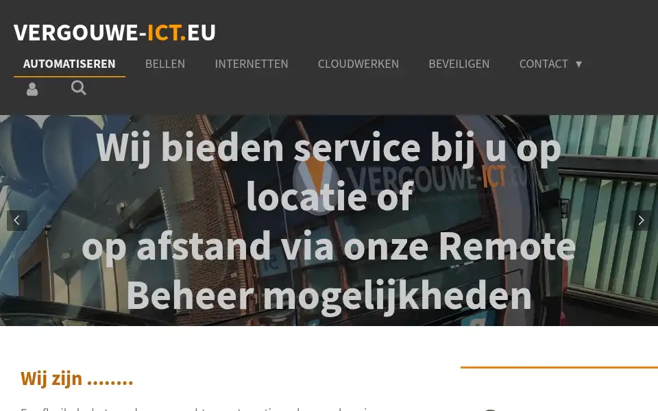 Screenshot of vergouwe-ict.eu