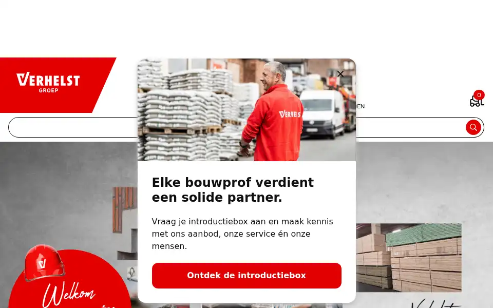 Screenshot of verhelst.be