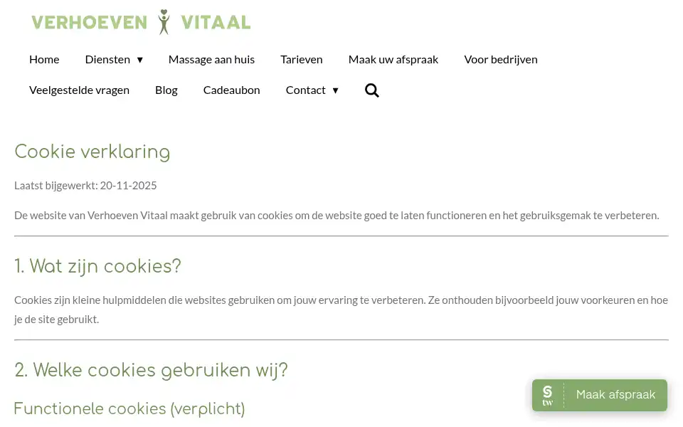 Screenshot of verhoevenvitaal.nl
