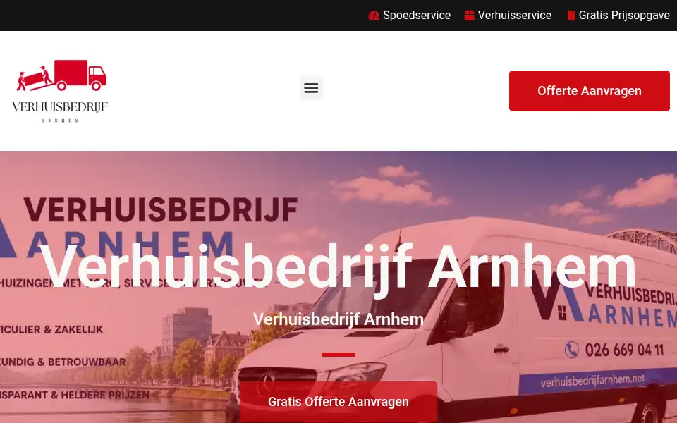 Screenshot of verhuisbedrijfarnhem.net