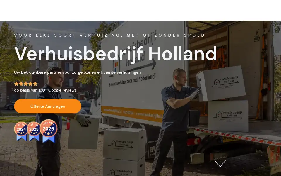 Screenshot of verhuisbedrijfholland.nl
