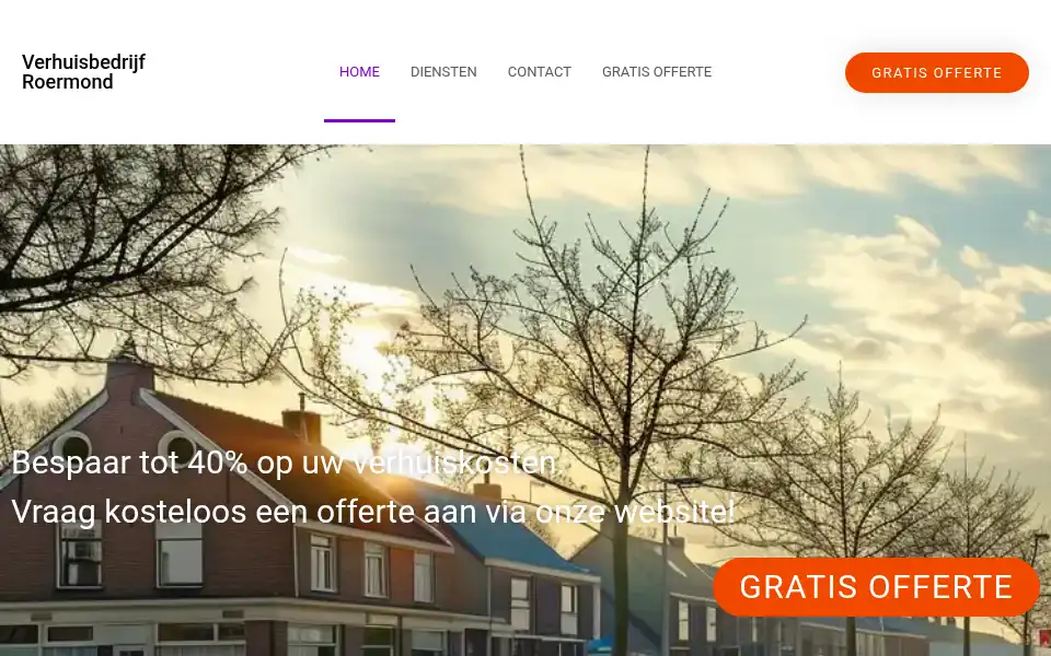 Screenshot of verhuisbedrijfroermond.com