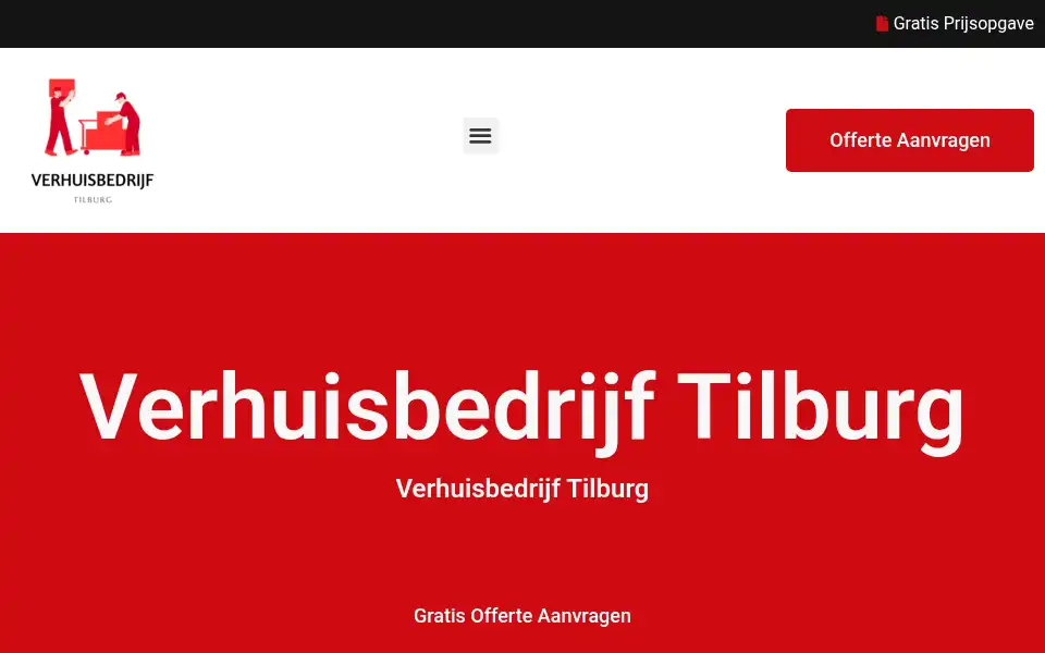 Screenshot of verhuisbedrijftilburg.com