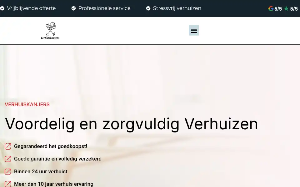 Screenshot of verhuiskanjers.nl