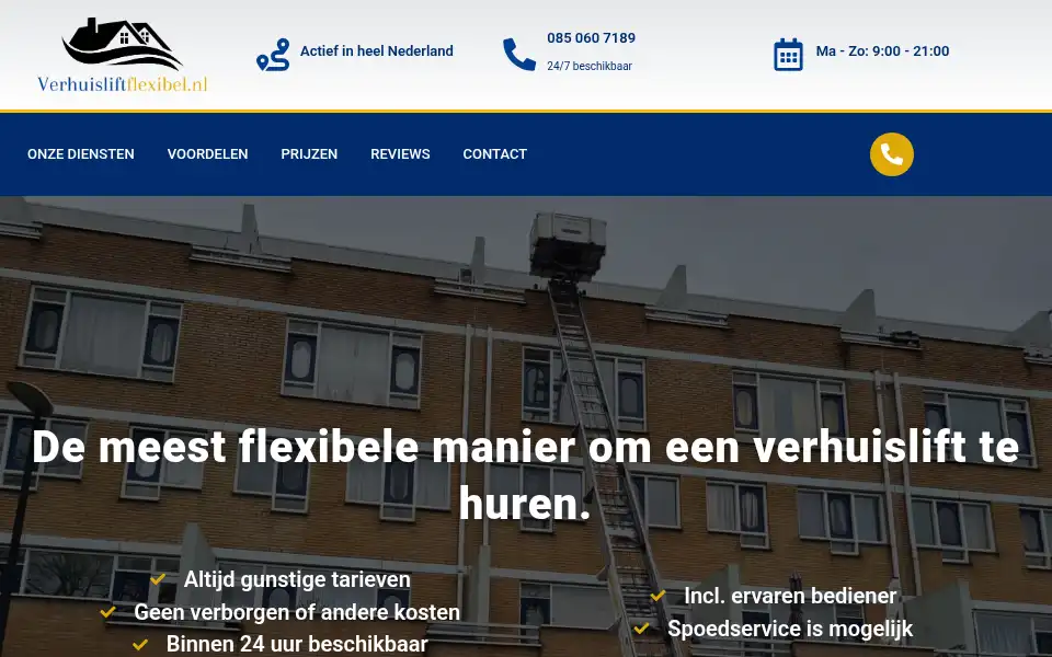 Screenshot of verhuisliftflexibel.nl