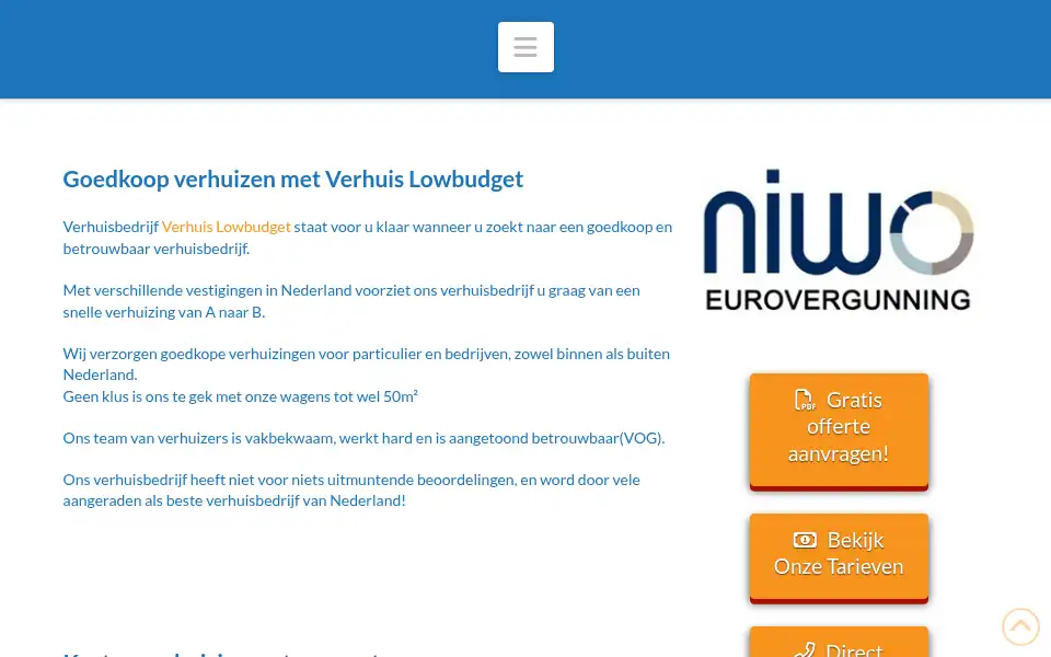 Screenshot of verhuislowbudget.nl