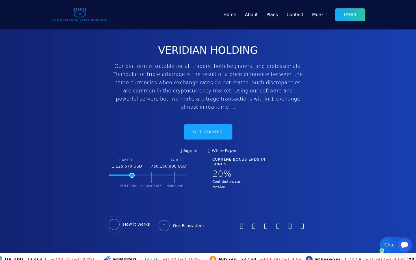 Screenshot of veridianholding.com