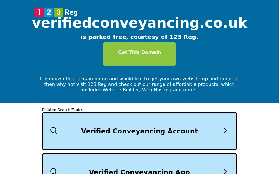 Screenshot of verifiedconveyancing.co.uk