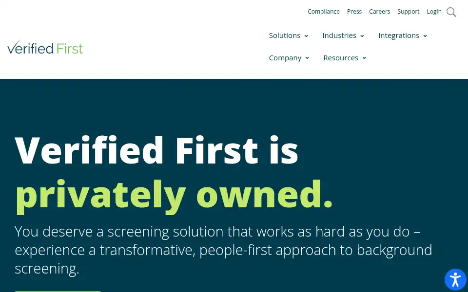 Screenshot of verifiedfirst.com