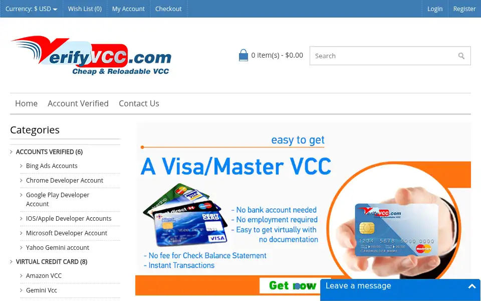 Screenshot of verifyvcc.com