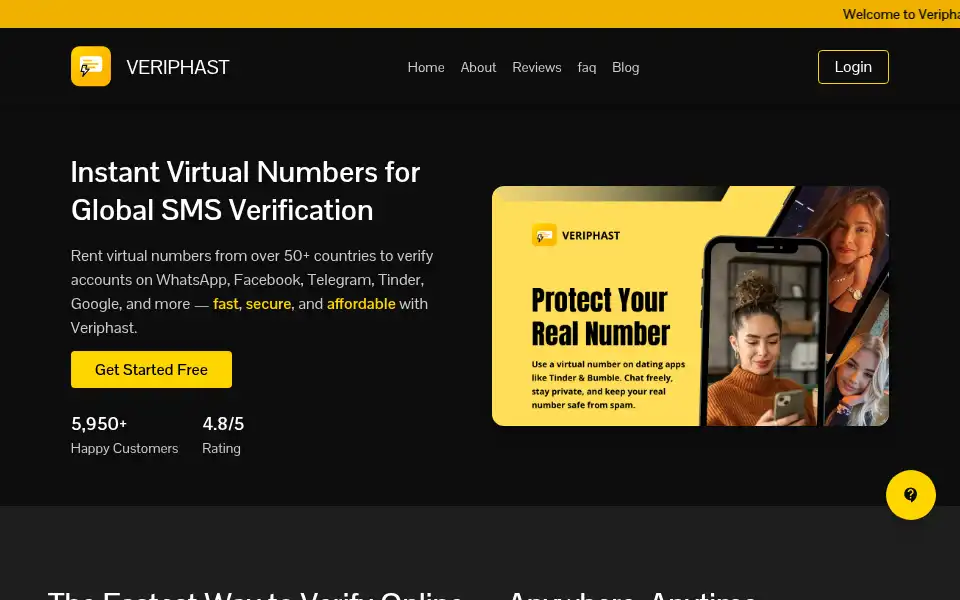 Screenshot of veriphast.com