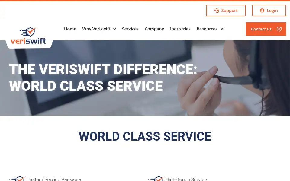 Screenshot of veriswift.com