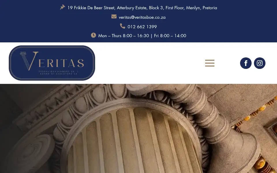 Screenshot of veritasboe.co.za