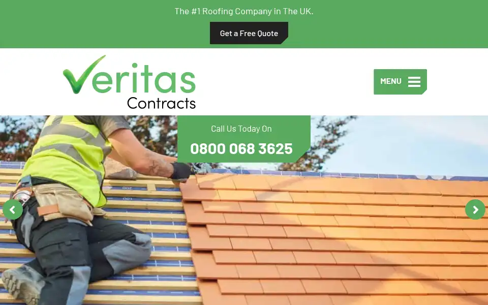Screenshot of veritascontractors.co.uk