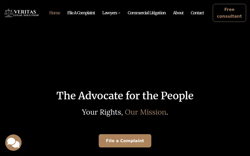 Screenshot of veritaslegalsolution.com