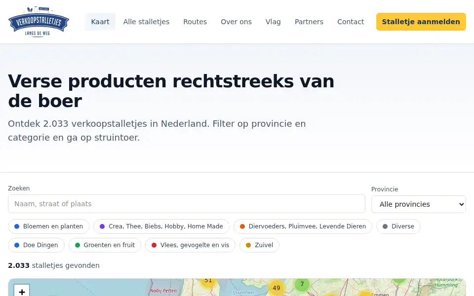 Screenshot of verkoopstalletjes.nl
