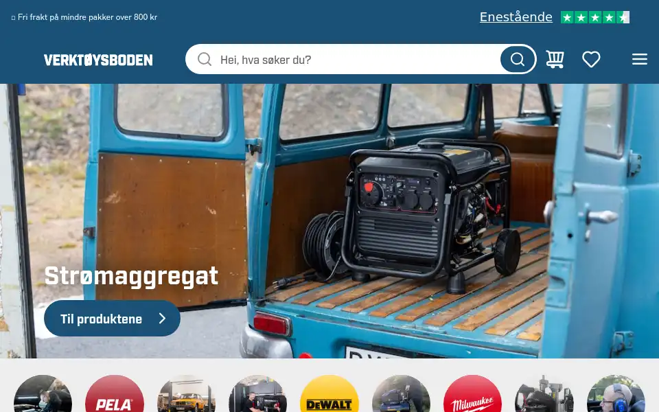 Screenshot of verktoysboden.no