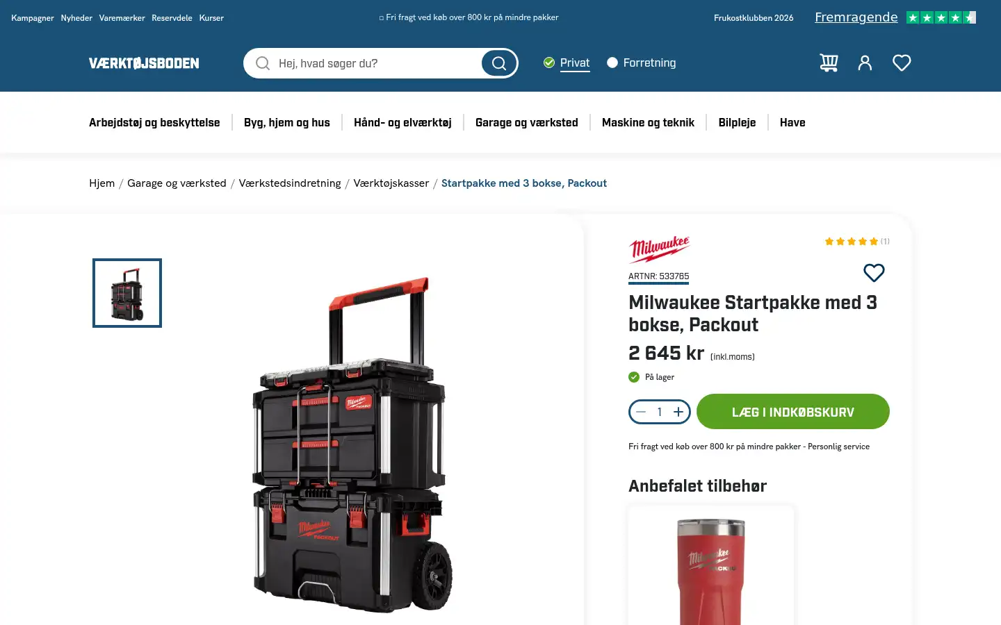 Screenshot of verktygsboden.dk