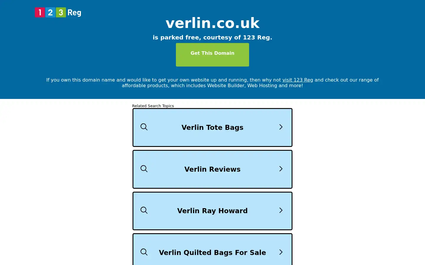 Screenshot of verlin.co.uk