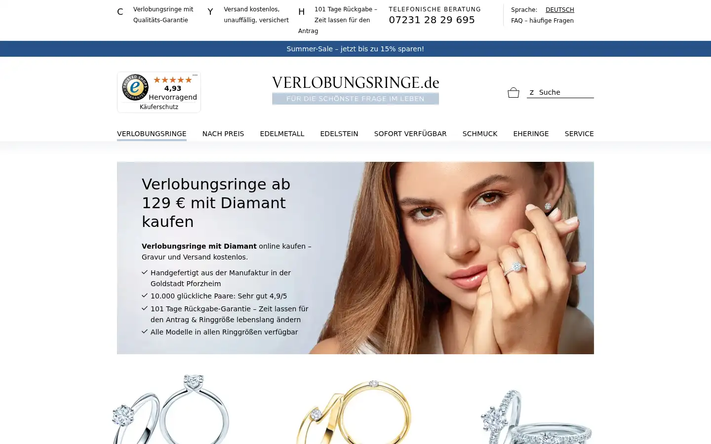 Screenshot of verlobungsringe.de