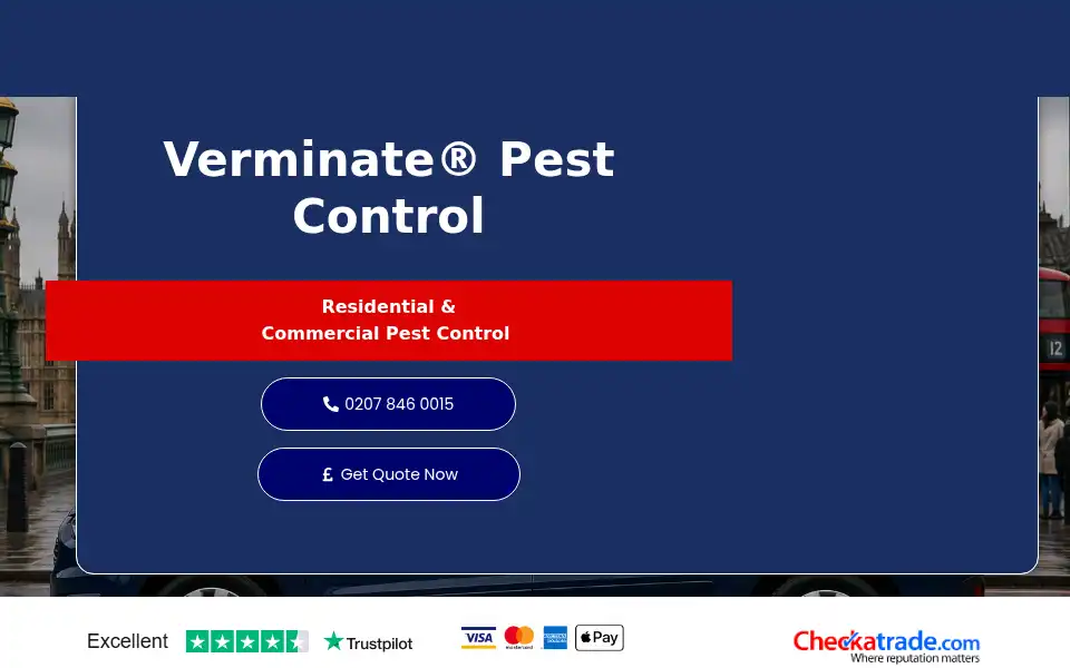 Screenshot of verminatepestcontrol.com