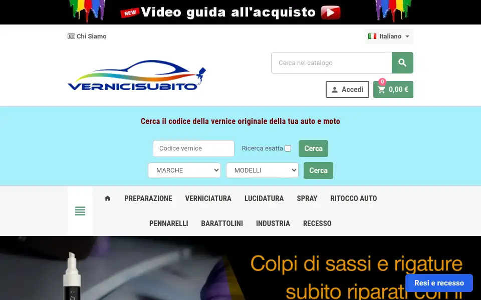 Screenshot of vernicisubito.it