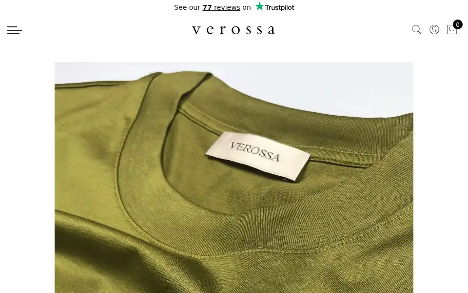 Screenshot of verossaclothing.com